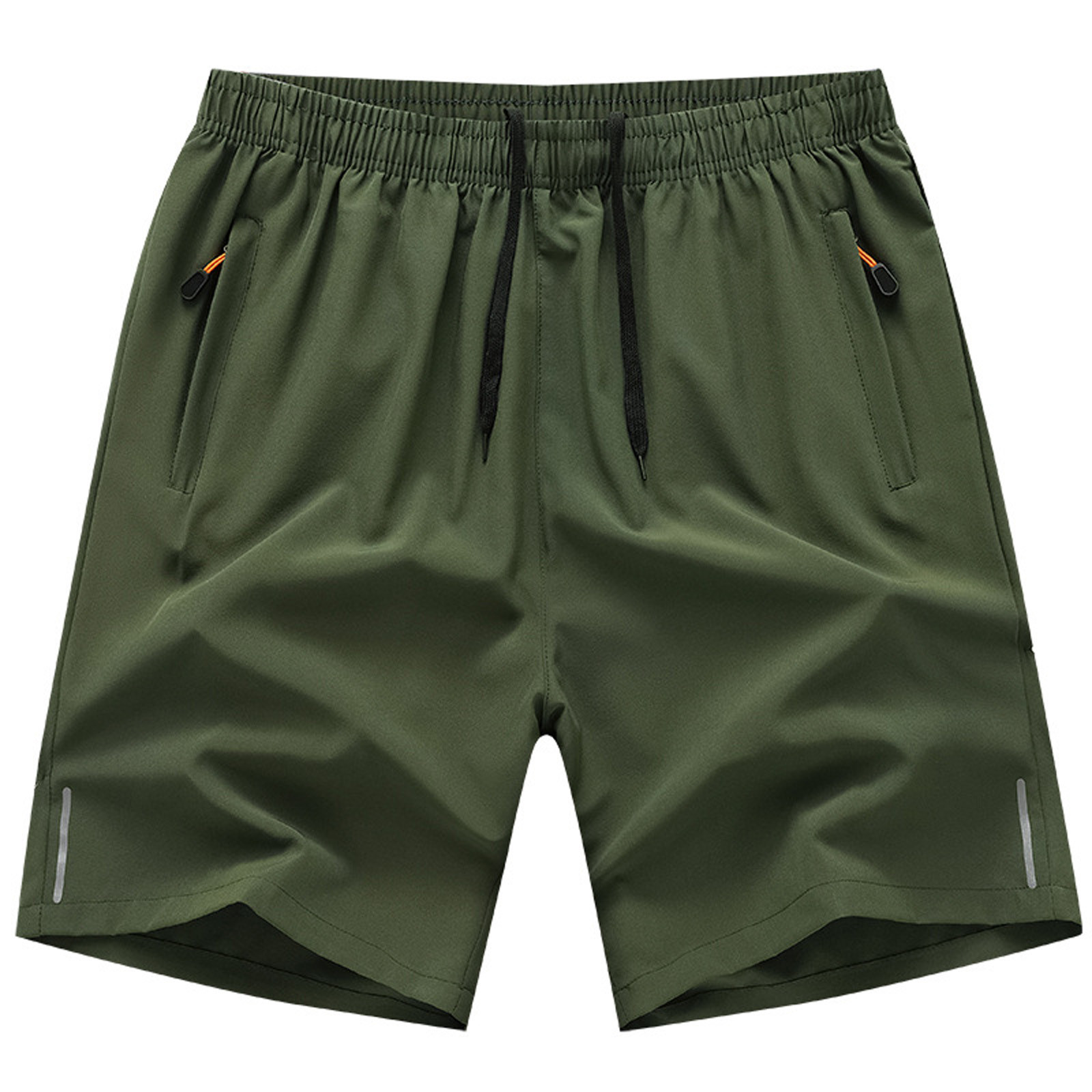 thumbnail image 1 of Pantalones cortos de color liso con bolsillo con cremallera para hombre, poliéster transpirable, deportivos informales, ropa de verano, M-XXXXXXXXL, 1 of 4
